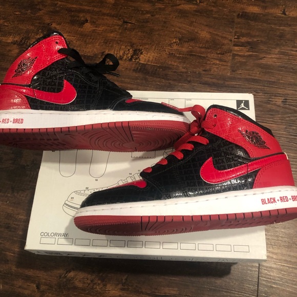 Nike Air Jordan Mid GS Reverse Bred Black Red White DM9650-001